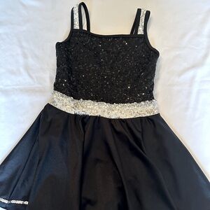 Weissman Black/silver sequin Girls Dance Costume